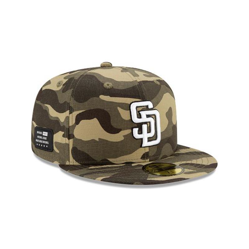 MLB San Diego Padres Armed Forces Weekend 59Fifty Fitted (APX5488) - Green New Era Caps